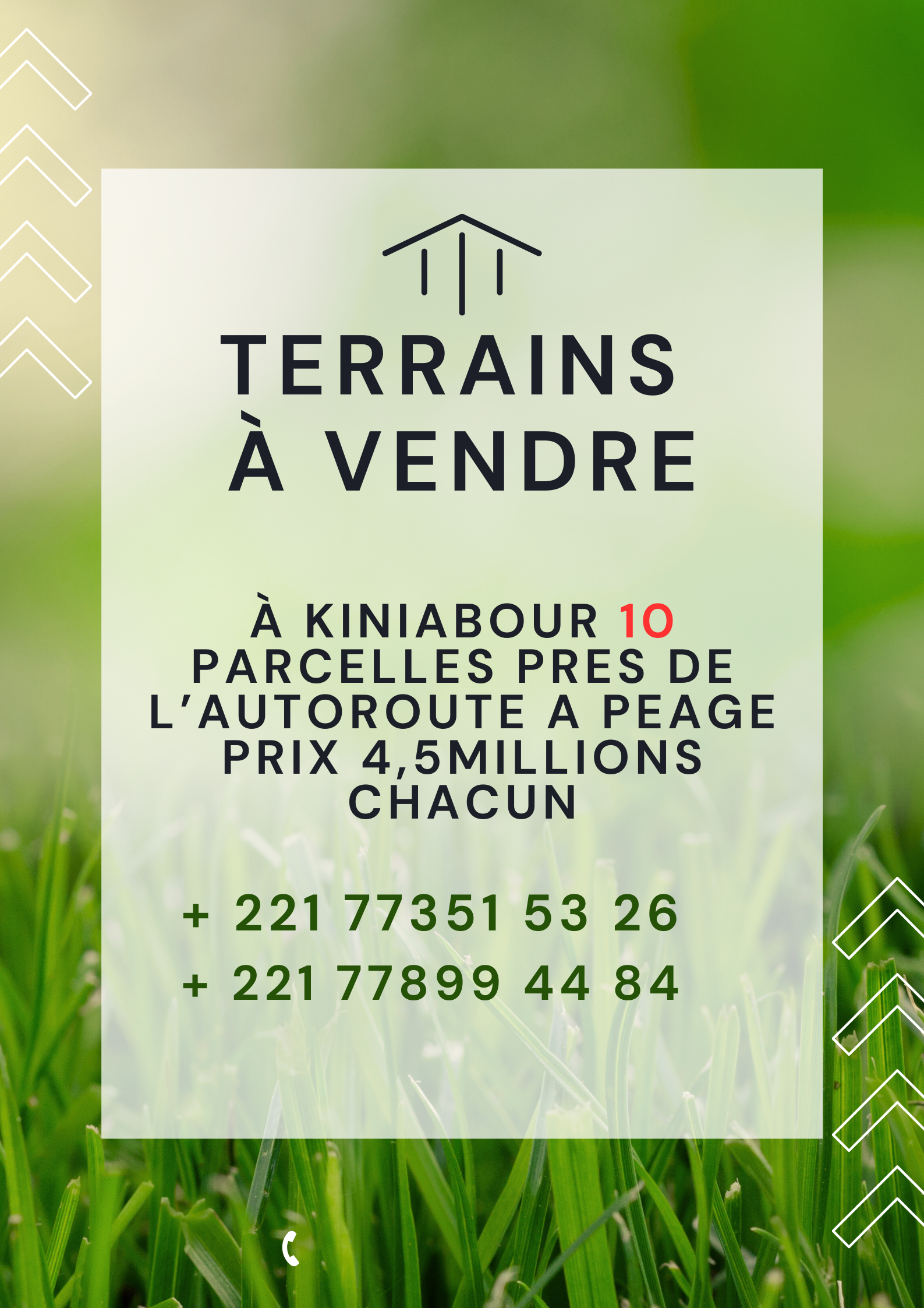 Terrain à vendre à kiniabour 